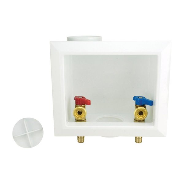 Homestead 0.5 in. Dia. PEX Barb Washing Machine Outlet Box HO2189107